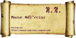 Mazur Nárcisz névjegykártya